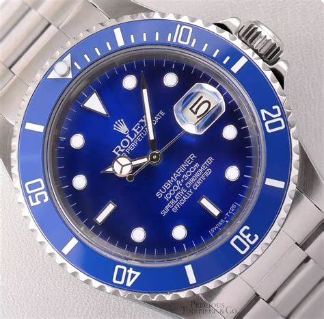 rolex submariner date oystersteel blue